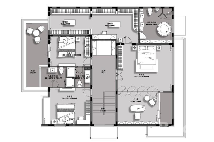复地首府_其他_客厅装修_室内装修_高端别墅装修-博洛尼